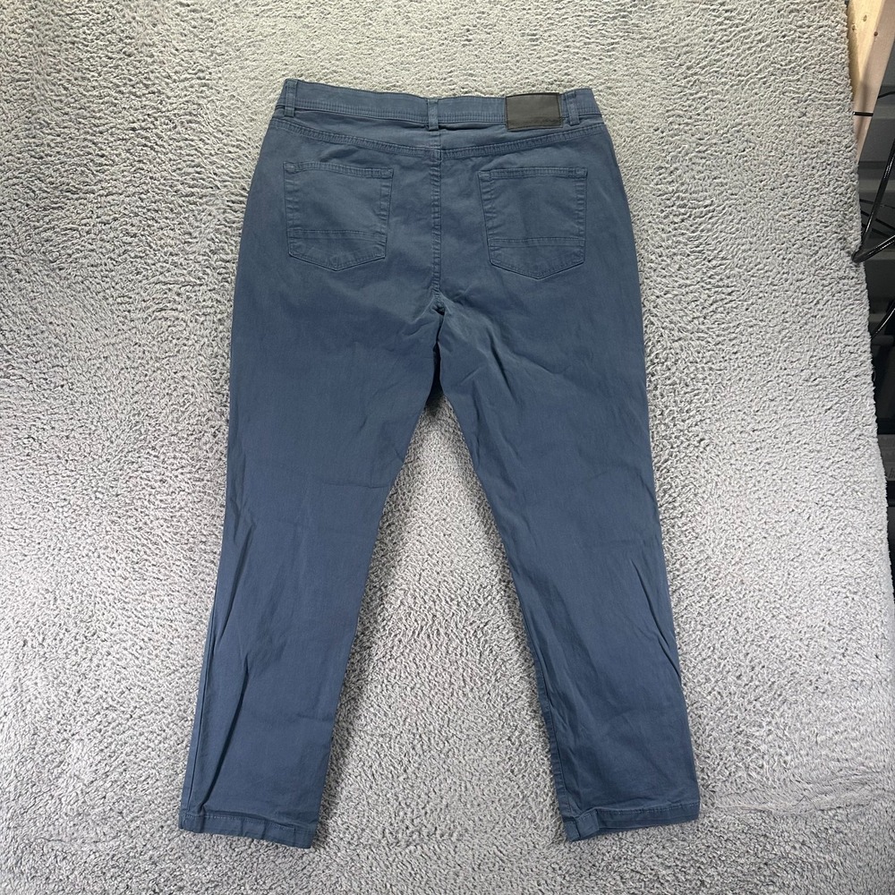 Nickel & Iron Pant Mens 36x30 Blue Cotton Chino Straight Business Office Stretch - Picture 4 of 9